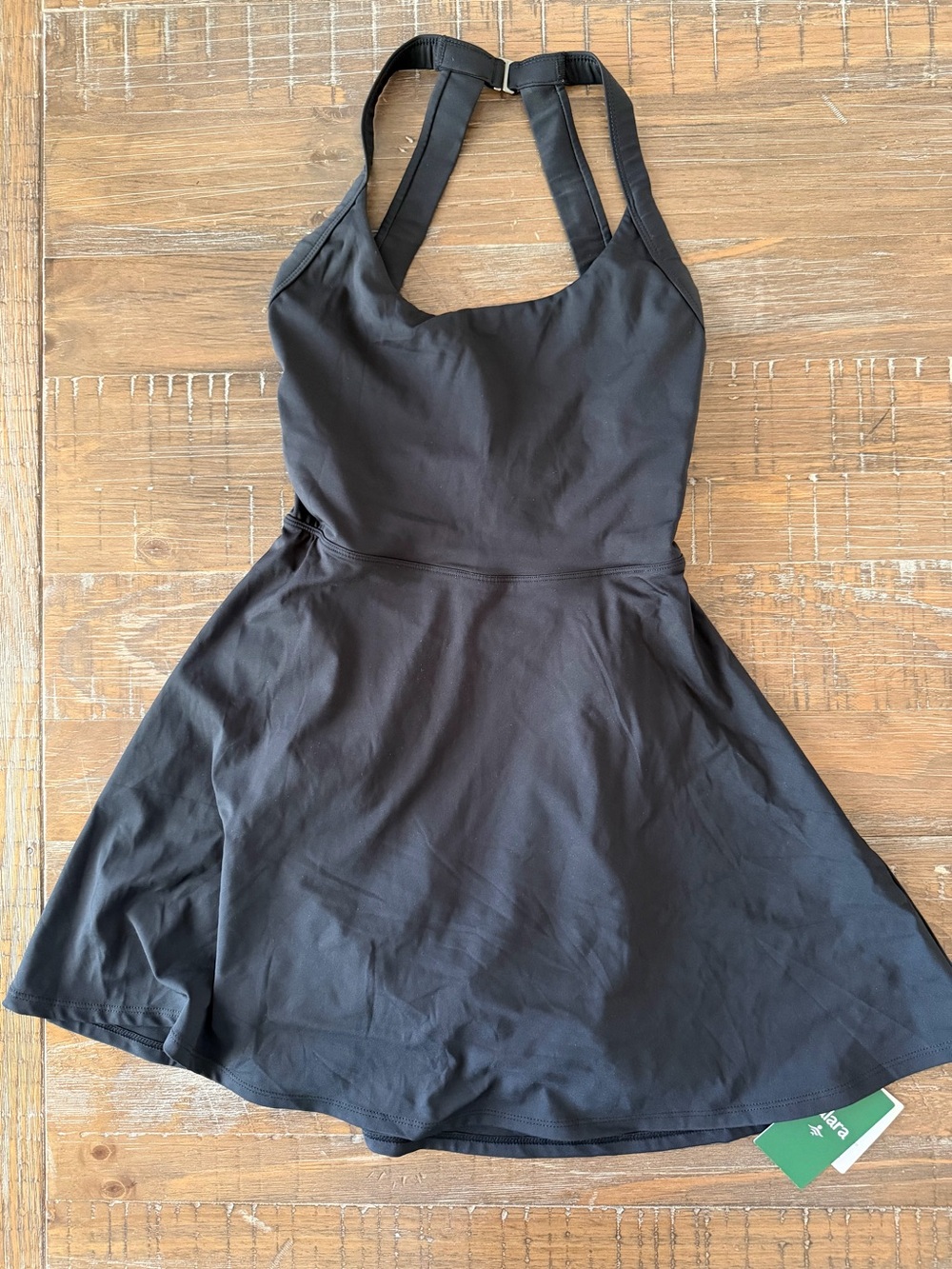 HALARA Black Mini A-Line Tank Dress Skort Active Athleisure